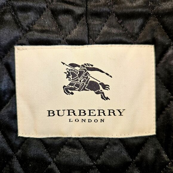 Burberry Black Wool Cashmere Nova Check Plaid Quilted Jacket Coat Mens Medium M - Picture 14 of 16